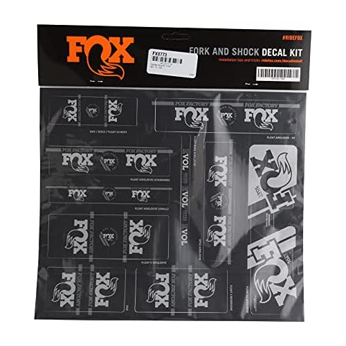 Fox Racing Shox Heritage Fork and Shock Decal Kit Silver, One Size