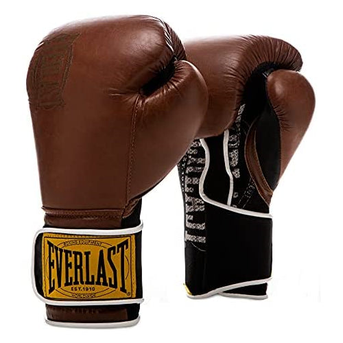 Everlast 1910 Classic Training Gloves (14 oz, Brown)