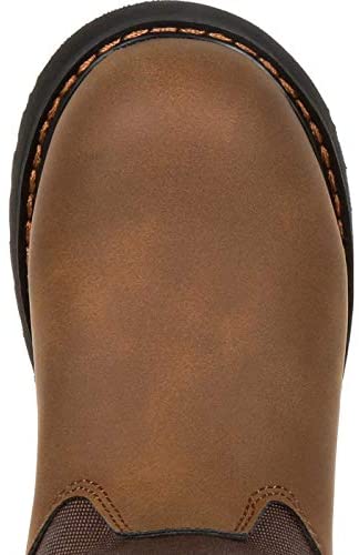 Rocky Boys' Lil Ropers Outdoor Boot Round Toe Dark Brown 8.5 D