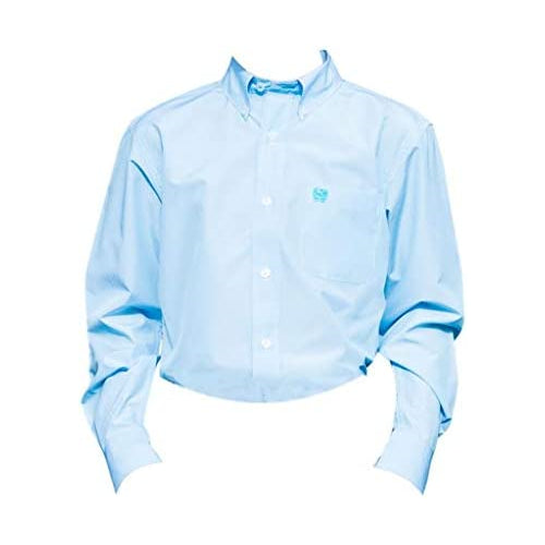 Cinch Big Boys Tencel Long Sleeve Shirt, Light Blue, L