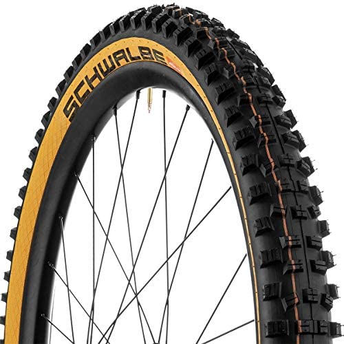 Schwalbe - Hans Dampf All Terrian and All MTB Tubeless Folding Bike Tire | 27.5 x 2.35 | Evolution Line, Addix Soft | Black/Tan