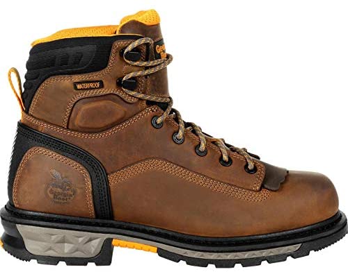 Georgia Boot Carbo-Tec LTX Waterproof Work Boot Size 8(W) Black and Brown