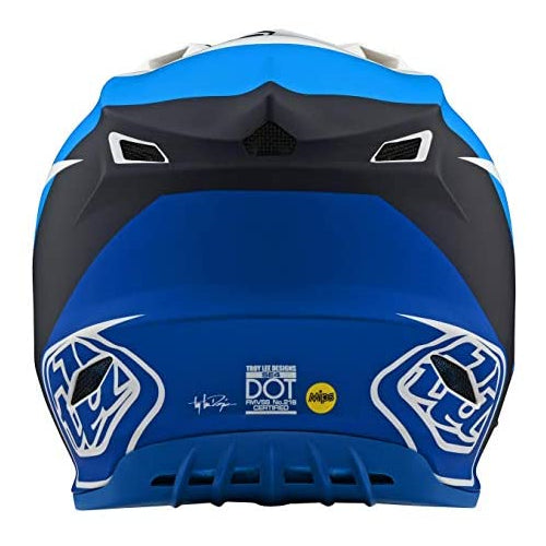 Troy Lee Designs Adult | Offroad | Motocross | SE4 Yamaha L4 Polyacrylite Helmet (White/Blue, LG)