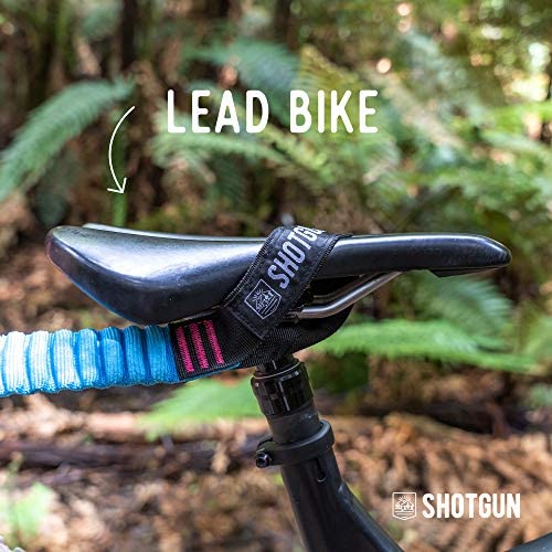 Shotgun Kids MTB Tow Rope - Child Bike Stretch Bungee Cord Pull Behind Attachment | Compatible with All Mountain Bikes | Easier Hill Climbs | Bigger Family Rides | Shock Absorbing | Load Rating 500lb