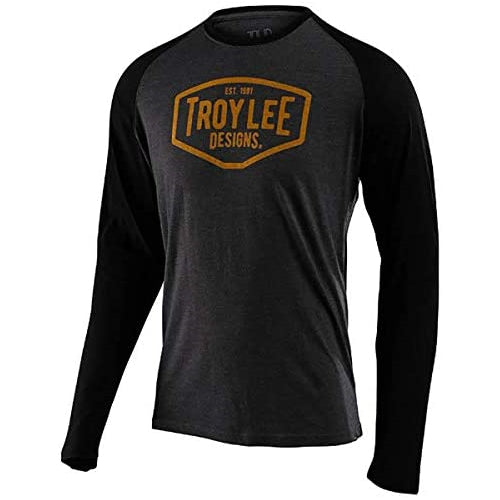 Troy Lee Designs Motor Oil Long Sleeve Shirt (X-Large) (Charcoal/Black)