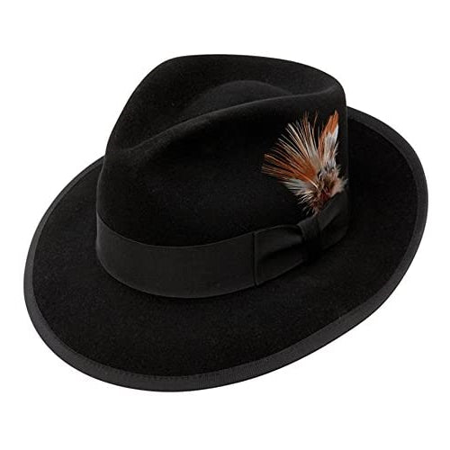 Stetson Whippet Fur Felt Fedora Hat-Black-71_8