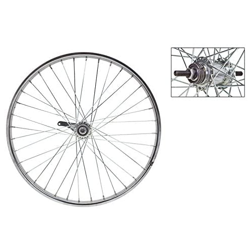 Wheel Master Rear Bicycle Wheel 24 x 2.125 36H, Coaster, Bolt On, Silver