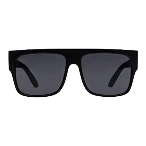 Le Specs Bravado Rectangular Sunglasses, Matte Black, 55 mm