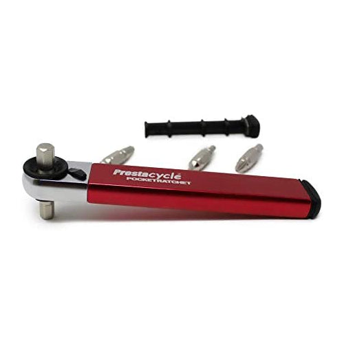 Prestacycle Bike Pocket Ratchet w/8 Bit Sizes inside handle