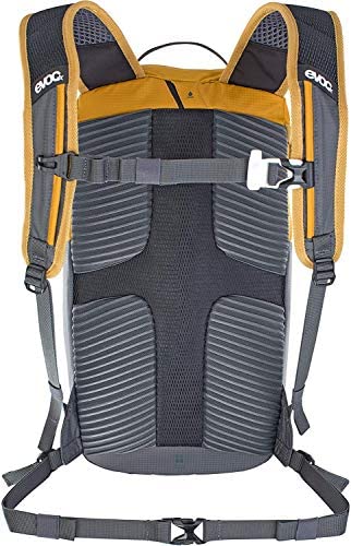 Evoc Ride 8 Backpack - Hydration Backpack for Biking, Hiking, Climbing, Running - 8L Capacity Holds Up to 3L Hydration Bladder with Helmet Transport, Carbon/Grey