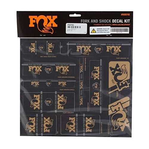 Fox Racing Shox Heritage Fork and Shock Decal Kit Gold, One Size