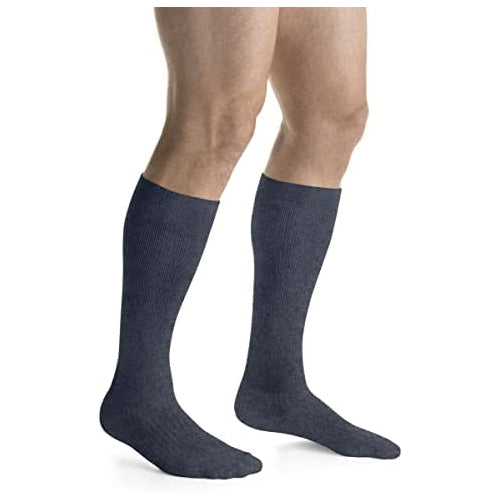 Jobst Unisex Activewear Knee High Socks - 15-20 mmHg Full Denim Blue Large Full 7514712