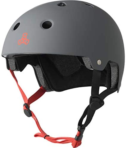 Triple Eight Dual Certified Bike and Skateboard Helmet, Gun Matte, Small / Medium (3012)