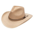 Stetson & Dobbs OSSMIL-4034 Mens Sawmill Palm Leaf Straw Western Hat,Natural - S