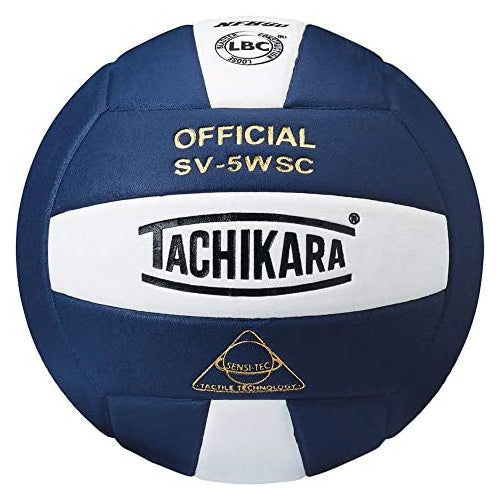 Tachikara Leather Indoor Volleyball, Navy