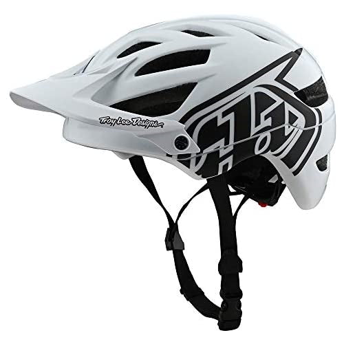 Troy Lee Designs Adult | Trail | All Mountain | Mountain Bike A1 Drone Helmet (MD/LG, White/Black)