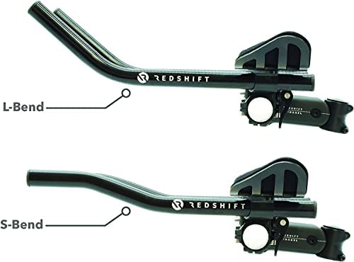 REDSHIFT Quick-Release Clip-On Bike Aero Bars, Bicycle Handlebar Rest, Aluminum Aerobar Extensions for Road, Triathlon, Mountain, Hybrid, Gravel Bikes, Cycling Biking Accessories Part, S-Bend