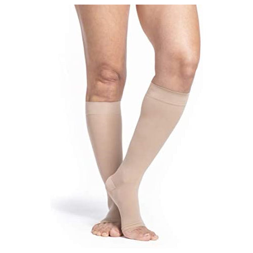 SIGVARIS WomenÃ¢Â€Â™s Style Sheer 780 Open Toe Calf-High Socks 15-20mmHg
