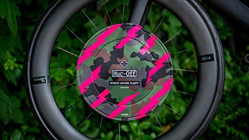 Muc Off Camo Disc Brake Covers, Set of 2 - Washable Neoprene Protective Covers for Bicycle Disc Brakes - Protects from Overspray and Damage in Transit