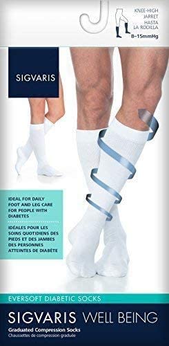 SIGVARIS EVERSOFT Diabetic Sock 160 Knee-high Compression Socks 8-15 mmHg