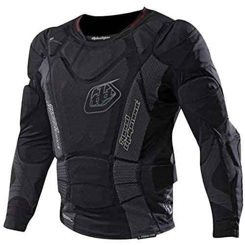 Troy Lee Designs 7855 Heavyweight Long-Sleeve Protection Shirt Solid Black, XL