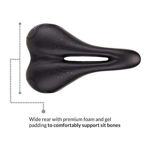 Terry Liberator Y Gel Bike Saddle | Bicycle Seat Optimized for Men - Flexible & Comfortable | More Padding, Comfortable Cushion, Additional Support, Low Profile, Flat Top, Black Dura-tek Cover