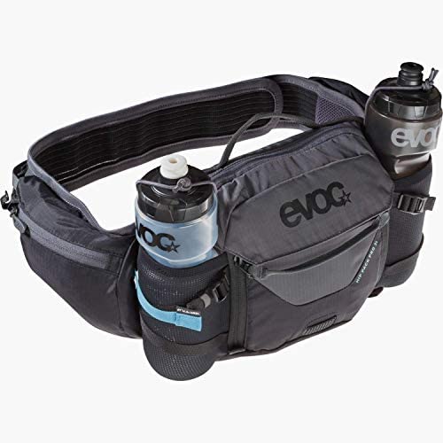 evoc Hip Pack Pro Hydration Waist Pack - Hydro Fanny Pack with 1.5L Bladder for Biking, Hiking, Climbing, Running, Exercising - Black/Carbon Grey