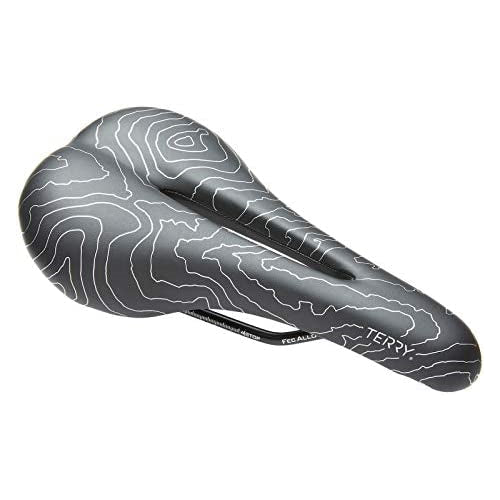 Terry Topo Mountain Bike Saddle - Bicycle Seat for Women - Flexible & Comfortable - Fibra-Tek Cover - Black