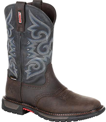 Rocky Women's Original Ride FLX Waterproof Western Work Boot Soft Toe Chocolate 8 M