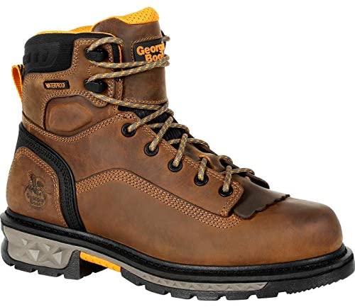 Georgia Boot Carbo-Tec LTX Waterproof Work Boot Size 8(W) Black and Brown