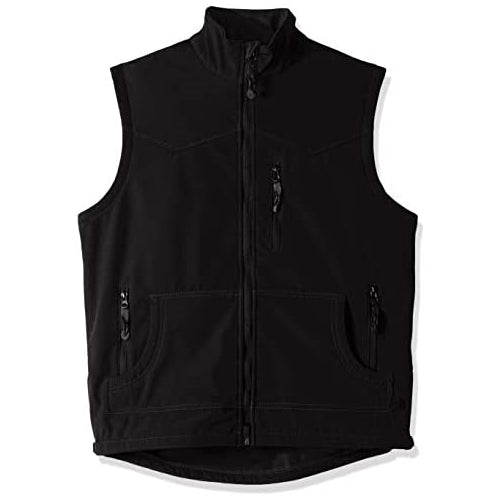 STS Ranchwear STS3442XL Men's Athletic Cut Softshell Vest (Black, X-Large)