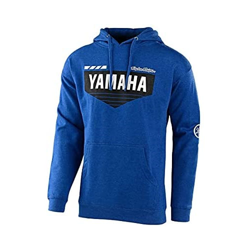 Troy Lee Designs Official Mens Yamaha L4 | Fleece | Pullover | Hoodie (Charcoal Heather, SM)