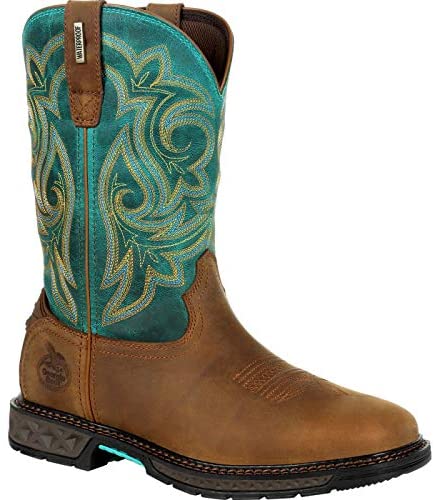 Georgia Boot Carbo-Tec LT Women's Waterproof Pull-On Boot Size 9(W) Brown
