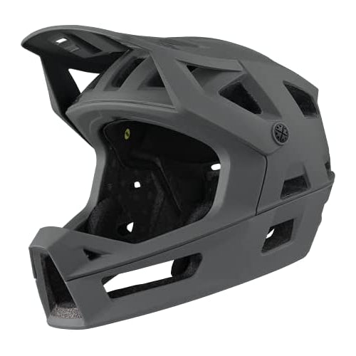 IXS Unisex Trigger FF MIPS (Graphite,ML)- Adjustable with Compatible Visor 57-59cm Adult Helmets for Men Women,Protective Gear with Quick Detach System & Magnetic Closure
