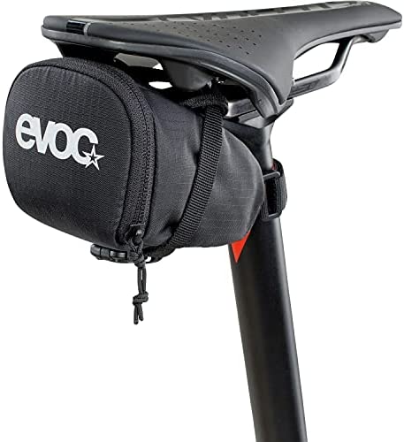 evoc Bike Seat Bag - Bike Bag Under Seat Storage Bag for Road Bikes, Mountain Bikes, Universal Fit - Black