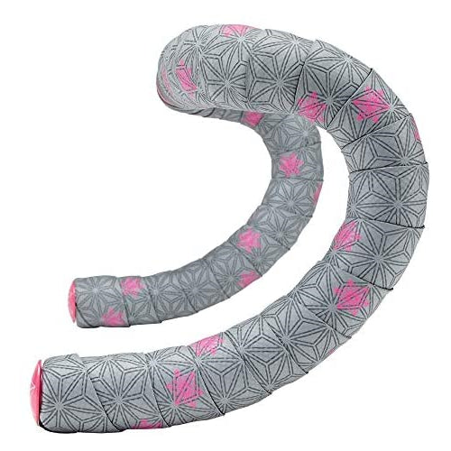 Supacaz Super Sticky Kush Galaxy Bar Tape Gun Metal Tape/Neon Pink Print, Set