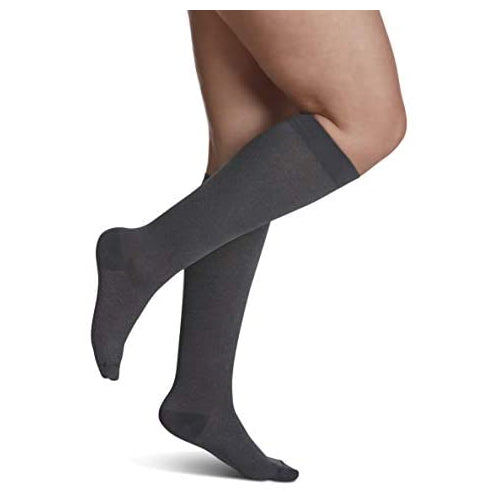 SIGVARIS Women's Microfiber Patterns 143 Calf High Compression Socks 15-20mmHg