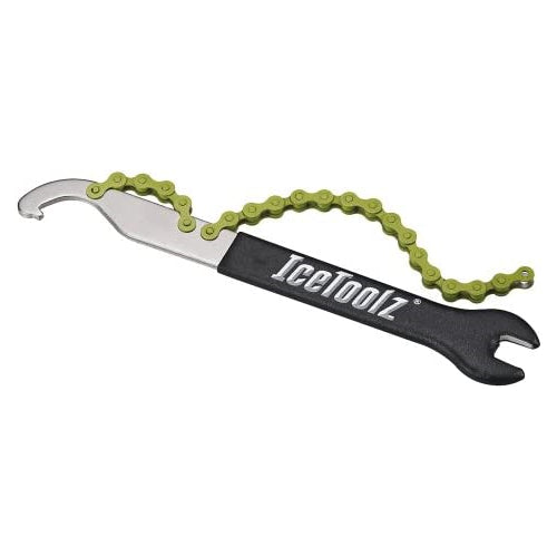 IceToolz for Single Speed Chain Whip, Pedal, Lockring Tool | 15mm pedal wrench | Freewheel turner (chain whip, 1/2" x 1/8")