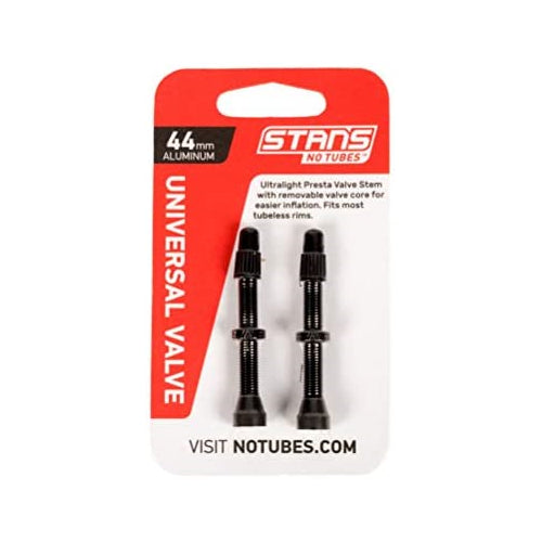 Stan's NoTubes Valve STEM Pair, Universal, AL, Presta, 44MM, Black