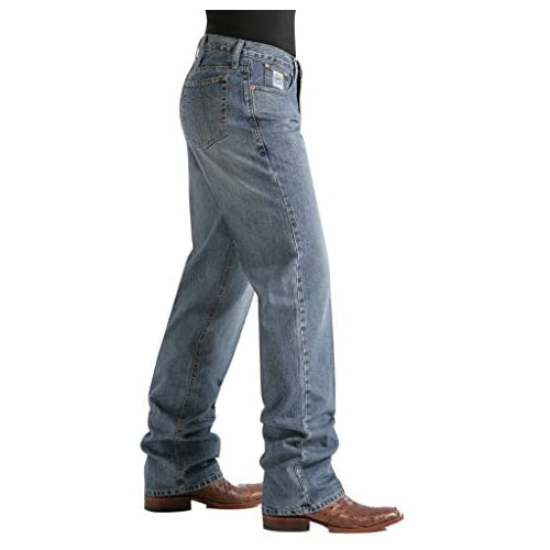 Cinch Men's Jeans White Label Relaxed Fit Medium Stonewash Light Stone 34W x 36L