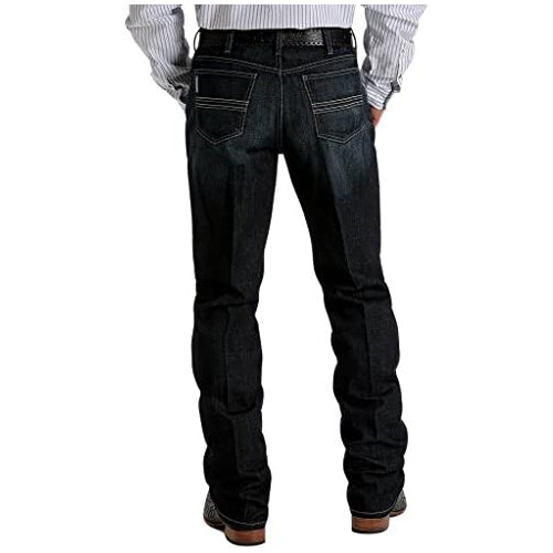 Cinch Men's Silver Label Slim Fit Jean, Performance Dark Rinse, 35W x 32 L