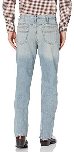 Cinch Men's White Label Relaxed Fit Jean, Light Bleach Wash, 44W x 32L