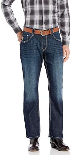 Cinch Men's Carter 2.4 Dark Wash Mid Rise Relaxed Bootcut Performance Jeans Indigo 30W x 34L