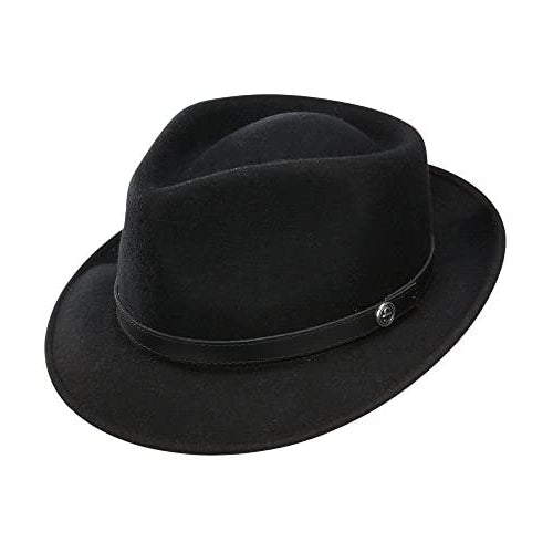 Stetson Prof - Wool Fedora Hat (Brown, Large)