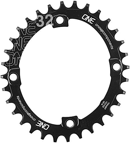 OneUp Components 104BCD Oval Traction Narrow Wide Chainring, 30T Black