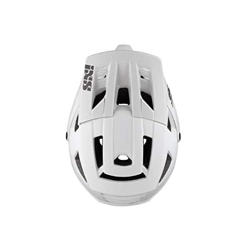IXS Unisex Trigger FF Full Face All-Mountain Trail Enduro Protective Bike Helmet, White, Small/Medium (HEL2100)