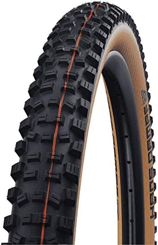 Schwalbe - Hans Dampf All Terrian and All MTB Tubeless Folding Bike Tire | 27.5 x 2.35 | Evolution Line, Addix Soft | Black/Tan