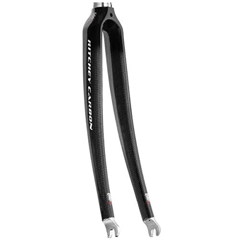 Ritchey Comp Carbon Road Fork - 700c, 1" Straight Steerer, Carbon Fiber Blade with Alloy Crown and Steerer, for Road Bikes, Short Reach Rim Brake, Quick Release Axle