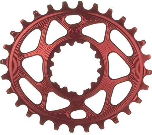 ABSOLUTE BLACK - Oval Boost148 Direct Mount Traction Chainring Red/3mm Offset, 28t