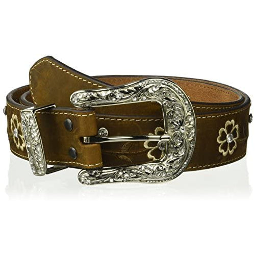 ARIAT Women's Floral Stitch Berry Concho Belt